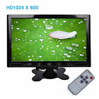 US 10.1" LCD Monitor 1024x600 HDMI AV VGA PC Screen for Security Camera CCTV