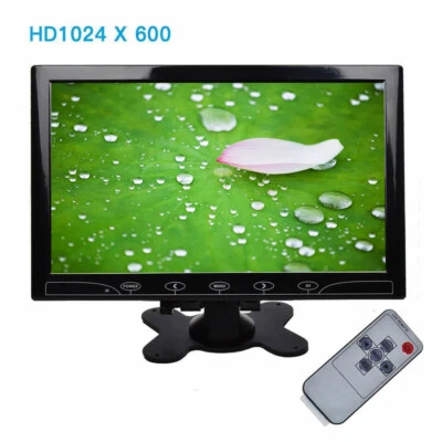 US 10.1" LCD Monitor 1024x600 HDMI AV VGA PC Screen for Security Camera CCTV - Image 1 of 4