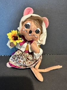 Annalee 2013 Pilgrim Girl Mouse Sunflower - Picture 1 of 8