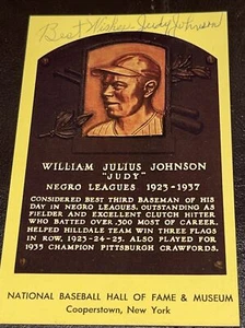 Judy Johnson Autographed Signed Yellow Hall Of Fame Postcard Best Wishes - Picture 1 of 5