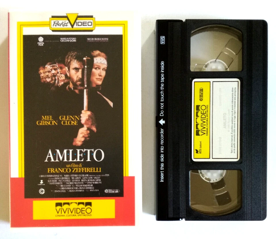 Vhs Amleto Film Drammatico Mel Gibson Glenn Close Zeffirelli Videocassetta (K10) - Immagine 1 di 1
