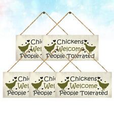  5 Pcs Chicken Wall Plaques Farmhouse Hanging Decors Sign Old Fashioned Emblems