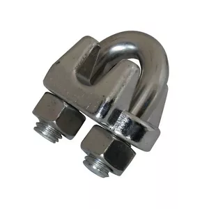 10 clips de cable de cable de acero inoxidable de alta resistencia, 1/4" - Imagen 1 de 1