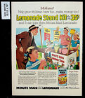 1956 Minute Maid Lemonade Stand Kit Kids Money Mother Vintage Print Ad 36413