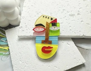Picasso Gesicht Anstecknadel Brosche - Bild 1 von 2