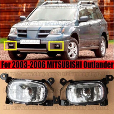 For MITSUBISHI Outlander 2003-2006 Left Right Front Fog Lights Lamp Assembly 2pc - Image 1 of 4