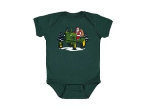 LP85037 - John Deere Infant Christmas Santa Bodysuit 6M - Picture 1 of 1