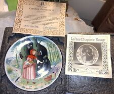 LIMOGES TURGOT FAIRY TALES RED RIDING HOOD PLATE BY ANDRE QUELLIER W/COA 1984