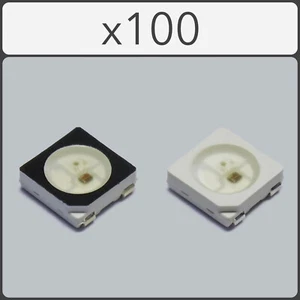 x100 WS2812B 5050 SMD Addressable Digital RGB LED 4 pin Chip 5V - Black or White - Picture 1 of 3