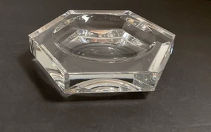 Baccarat Clear Crystal Ashtray France Signed Excellent Condition - Picture 1 of 10