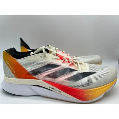 Adidas Adizero Boston 12 Ivory Core Negro Rojo Solar IG3320 Para hombres Talla 12.5 Foto 1 de 4