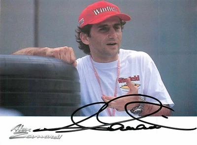 Alex Zanardi Autogrammkarte - Formel 1 Rennfahrer Winfield Team Signiert - Bild 1 von 2