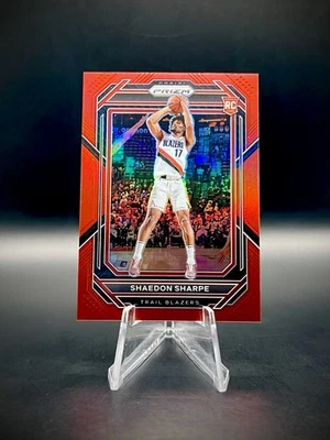 ❤️2022-23 Panini Prizm #250 Shaedon Sharpe True Red /299 Rookie RC - Image 1 of 3