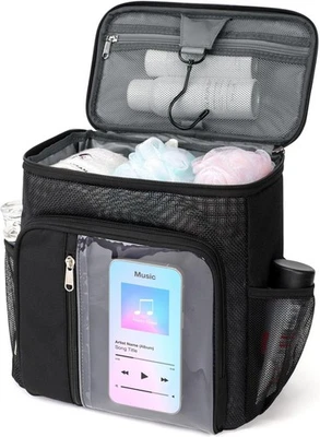 Carrito de ducha colgante portátil - Esencial para dormitorio universitario para chicos con ganchos,... Foto 1 de 4