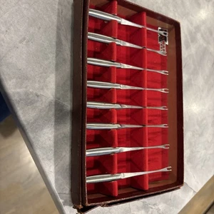 Vintage Kalmar Italy Designs Hors D'oeuvre/Charcuterie Gabeln MCM Set 8 - Bild 1 von 7