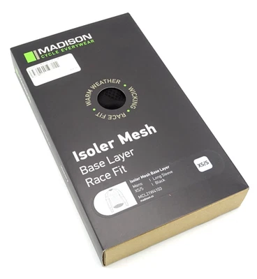 Madison Isoler Mesh Long Sleeve Base Layer Race Fit - XS/S - Black - 630-R10 - Image 1 of 4