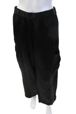 Enza Costa Womens Cargo Pants Black 100% Acetate Inseam 27 Size 0 - Image 1 of 4