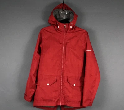 Columbia Jacket Womens Small Red Interchange Hooded Rain Shell Coat Outdoor - Image 1 of 4
