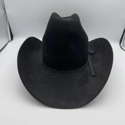 Sombrero de Vaquero American Hat Co Maxi Fieltro Negro Talla 7 1/8 Foto 1 de 4