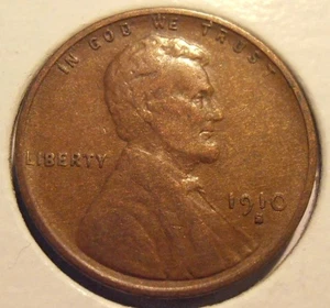 Centavo Lincoln S 1910, en estado bastante bueno, moneda semillave, (10SCD3) - Imagen 1 de 5