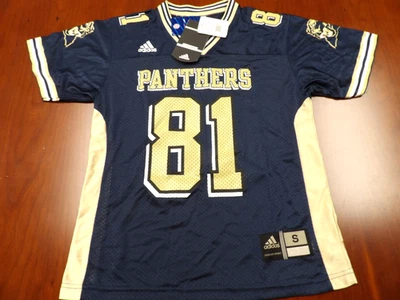 NWT ADIDAS NCAA PITT PITTSBURGH PANTHERS FOOTBALL JERSEY SIZE YOUTH S (8) - Image 1 of 4
