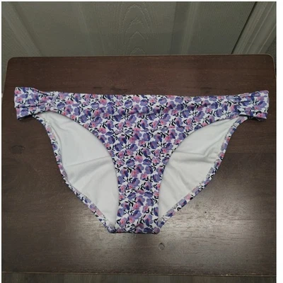 Jessica Simpson Nuevo con Etiquetas Talla Grande Púrpura Rosa Floral Traje de Baño Parte Inferior de Bikini Foto 1 de 4