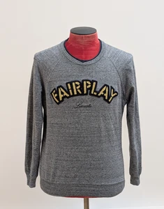 Lacoste Fairplay Sweatshirt Embroidered Logo Grey Yellow/Black Size Medium - Picture 1 of 8