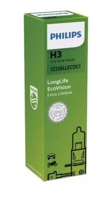 H3 12V 55W halogen PH-12336LLECOC1 PK22s Philips - Image 1 of 3