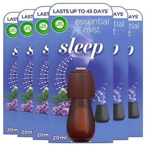 6 x Air Wick Air Freshener Essential Mist Aroma Refill Sleep Eucalyptus 20ml - Picture 1 of 8