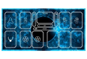 Spielermatte für Arkham Horror LCG, Arkham Motto Gameplay Matte, Blue Circle Mat - Bild 1 von 1