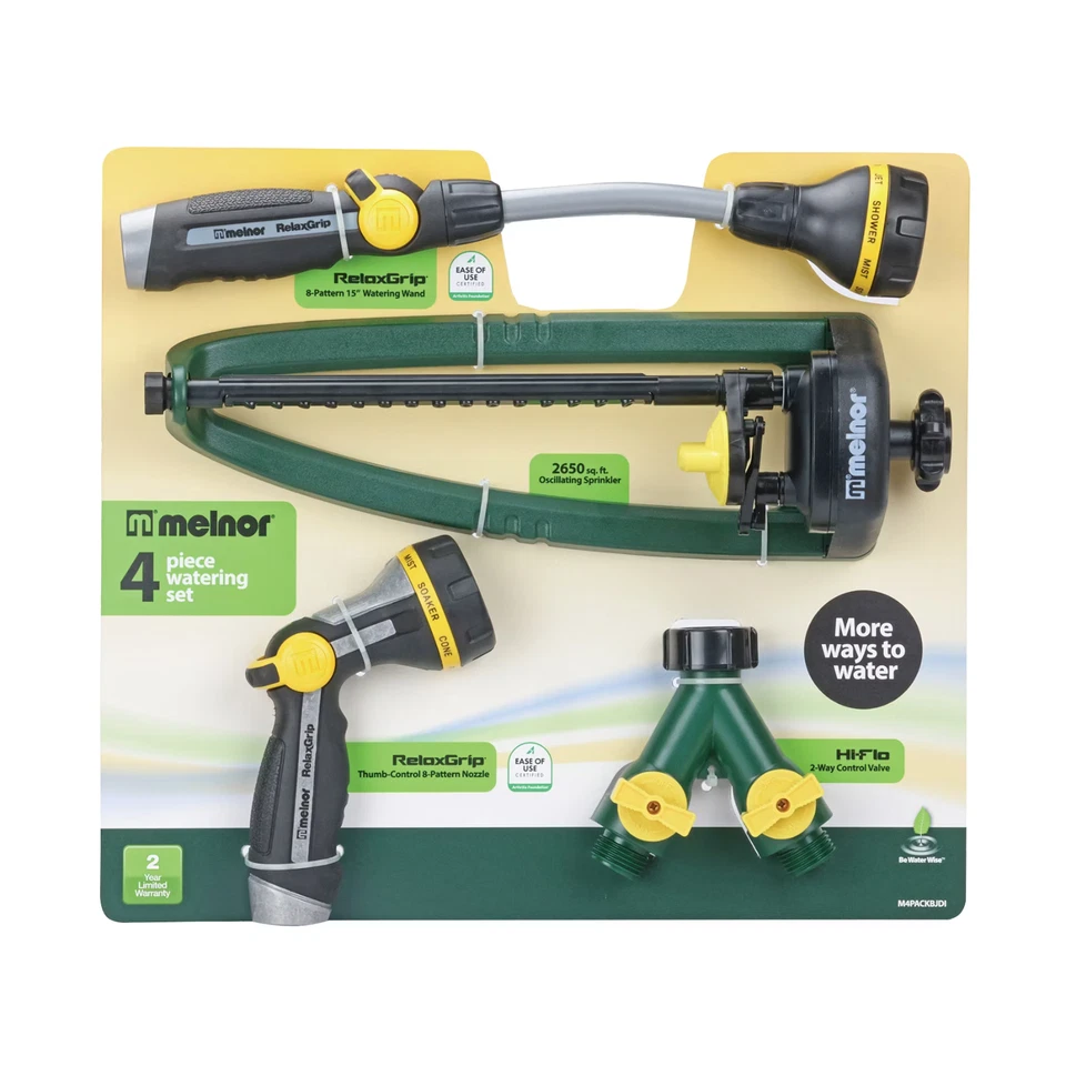 Melnor RelaxGrip 8-Pattern Wand & Nozzle & Oscillating Sprinkler  & HiFLo Valve - Image 1 of 4