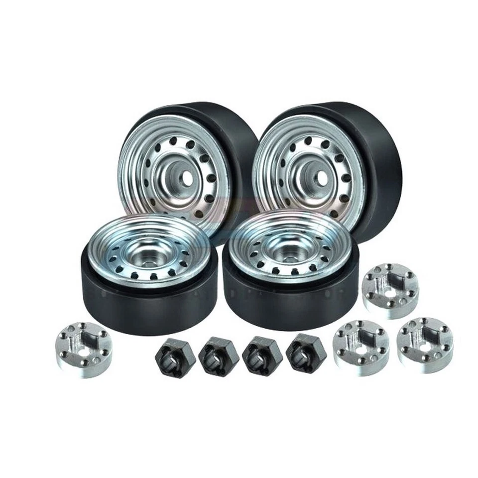 GPM TRX4MZSP1220S Beadlock 1.0 12-Loch-Felgen Alu silber 26,1x13,2mm (4) - Bild 1 von 2