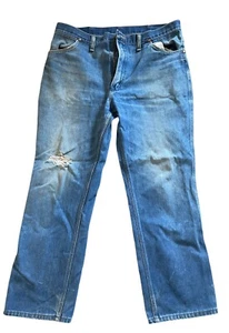 Vintage Wrangler Jeans Herren 38 hellblau Waschung 80er Boot Cut distressed - Bild 1 von 11