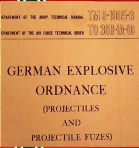 GERMAN CD ,GUN SHELL PROJECTILES & FUZES DETAILS ,MARKINGS,REFERENCE MANUAL WW2  - Picture 1 of 6