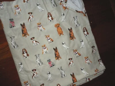 WALMART MAINSTAYS BEST FRIENDS DOGS GRAY (1) QUEEN FLAT SHEET 90 X 100 - Image 1 of 4