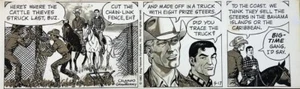 John Celardo & Edwin Grandberry- Signed Buz Sawyer Daily Cartoon Strip - Picture 1 of 1