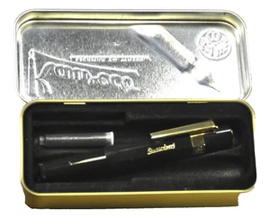 Pluma Estilográfica "KAWECO" Sport c.2002's Black> "M" Nuevo en Caja con Clip y Estuche Original - Imagen 1 de 19
