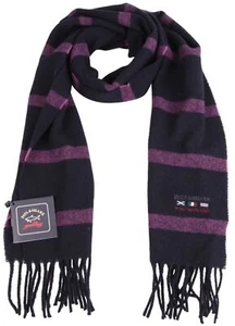 PAUL & SHARK YACHTING Men's Scarf Shawl Cloth 100% Wool Striped Navy - Picture 1 of 4