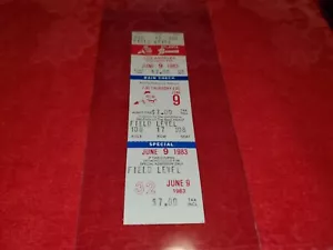 VINTAGE TICKET ATLANTA BRAVES VS LOS ANGELES DODGERS JUNE 9 1983 - Picture 1 of 2
