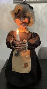 Vintage Telco Motionette Animated Marionette Lighted Candle Witch Halloween 23” - Picture 1 of 9