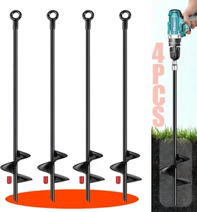 18 Inch Ground Anchors Srew in Heavy Duty, Earth Shed Anchor Kit, Trampoline Sta - Picture 1 of 11