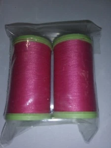 LOT OF 2 COATS & CLARK COTTON WRAPPED POLY QUILTING THREAD DK PINK 325 YDS EA - Picture 1 of 1