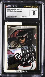 SIGNED 1994 ACTION PACKED #39 DALE EARNHARDT AUTOGRAPH CGC 8 JSA AUTHENTIC - Picture 1 of 2