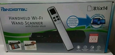 Pandigital Handheld WiFi Wand Scanner with Feeder Dock Red 1200dpi Portable - Image 1 of 4