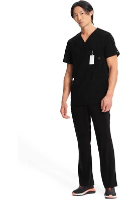 Infinity Men’s Premium Scrub Set V-Neck 3 Pocket Top & Fly Front Straight Pant - Image 1 of 4