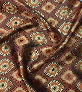 Leichter Brokatblüten orientalisch asiatisch bunt Stoff - Bild 1 von 5