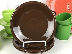 Juego de 3 platos de pan de ensalada Fiestaware Homer Laughlin retirados de chocolate de 7" - Imagen 1 de 3