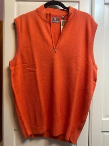 Gilet Maglione Zip, Pennington & Bailes-Arancione Uomo Taglia M - Foto 1 di 3