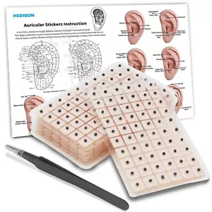 Ohrensamen Aurikular Aufkleber Set, Akupunktur Set Akupressur mit Ohren Samen 42... - Bild 1 von 5
