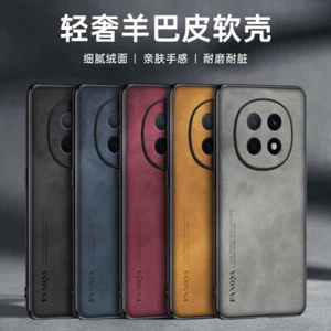 Para OPPO A5 Pro, Lujo Negocios Retro Cuero Suave Goma Recubrimiento Trasero Estuche Cubierta - Imagen 1 de 12
